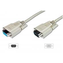 AK-310200-018-E VGA Monitör Uzatma Kablosu, DSUB 15 erkek <=> DSUB 15 dişi, 3CF7C, AWG 28/30, 1.8 metre, bej renk