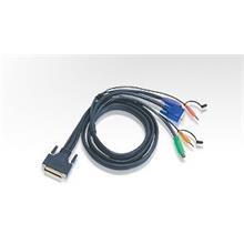 ATEN-2L-1701P PS/2 KVM (Keyboard/Video Monitor/Mouse) Switch İçin Kablo, 1.80 metre, 1 x DB-25 erkek  lt;- gt; 1 x Monitör 15 pin HDB erkek, 1 x K