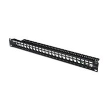 DN-91411 Digitus 24 Port Boş Patch Panel, Zırhlı, 1U Yüksekliğinde, Siyah Renk