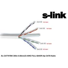 S-Link Sl-Cat707Bk 305M 0.55Mm 23 Awg Full Bakır Utp Cat6 Kablo