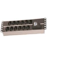 Günko PA AL SCH CB12 2U, 12.li grup priz, 19”, Aluminyum profil gövdeli