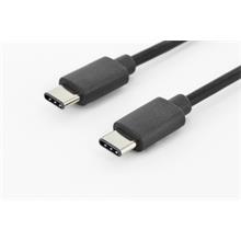 AK-300138-010-S USB Tip C Bağlantı Kablosu, USB Tip C Erkek (USB 3.1) - USB Tip C Erkek (USB 3.1), 1 metre, AWG 24/28, 2x zırhlı, UL, nikel kaplama, siyah renk