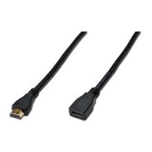 AK-330201-030-S Hdmi High Speed wih Ethernet Uzatma Kablosu (Hdmi 1.4), 2160p, Ultra HD 4K, Hdmi tip A Erkek - Hdmi tip A Dişi, 3 metre,  AWG30 , 3x zırhlı, UL, altın kaplama, siyah renk
