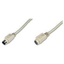 AK-590200-050-E PS/2 Uzatma Kablosu, miniDIN6 Erkek - miniDIN6 Dişi, 5 metre, bej renk