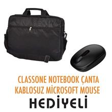 Classone Notebook Çantası + U7Z Microsoft Kablosuz Mouse