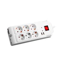 S-Link Spg78-6-15 1.5M 6Lı Akım Kor.2*Usb 1000Joul Priz Çoklayıcı