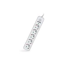 S-Link Swapp Spgıp05 1.5M 750 Joule Gümüş/Beyaz 5Li Akım Kor. Priz Çoklayıcı