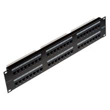 BR-GPCPNLU48002 GigaPlus 48 Port Cat 5e Patch Panel, Zırhsız/Ekransız (Unshielded), Universal IDC, siyah renk