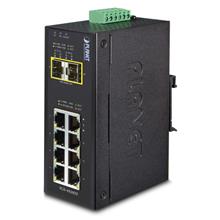 PL-IGS-1020TF Endüstriyel Tip Yönetilemeyen Switch (Industrial Unmanaged Switch)<br>
8-Port 10/100/1000Mbps<br>
2 x 1000BASE-SX/LX/BX SFP/mini-GBIC yuva (Port-9 ve Port-10), 100Base-FX SFP uyumlu<br>
IP30, -40~75 Derece C