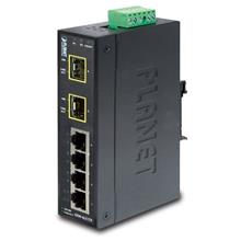 PL-ISW-621TF Endüstriyel Tip Yönetilemeyen Ethernet Switch (Industrial Unmanaged Ethernet Switch)<br>4-Port 10/100Base-TX<br>2-Port 100Base-FX SFP yuva<br>IP30, -40~75 Derece C