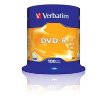 Vrb43549 - Verbatim 43549 Dvd-R 100 Spindle Matt Silver 16X 4.7Gb
