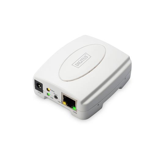 DN-13003-2 Digitus 1 port Fast Ethernet Print Server, 1 x USB 2.0 port, 1 x RJ45