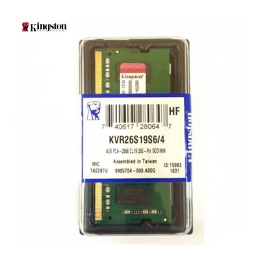 Kingston 4Gb D4 Sodımm 2666Mhz Cl19 Kvr26S19S6/4