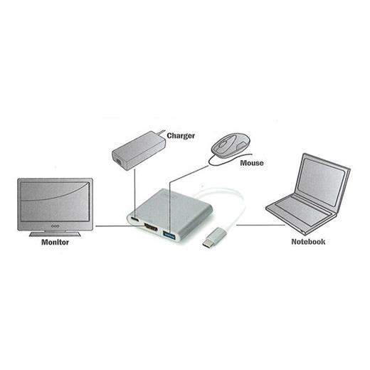 Digitus DA-70838-1 USB 3.0 Hub, USB 3.0 (USB Tip C)Hdmi Grafik Adaptörü