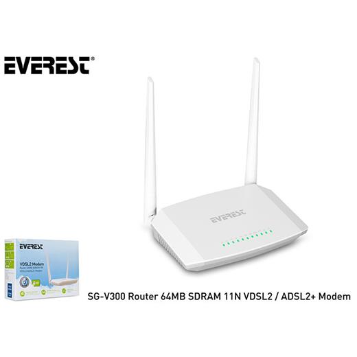 Everest Sg-V300 300Mbps 64Mb Sdram 11N Vdsl2,Adsl2+ Router Modem