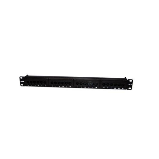 BN-PP-624U Beek 24 Port Cat6 UTP Patch Panel, 8P8C, Altın Kontak, LSA, 1U, zırhsız/unshielded