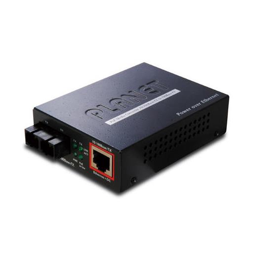 PL-FTP-802 PoE Media Converter<br>
100Base-FX to 10/100Base-TX (SC Multimode 2 km)<br>
IEEE 802.3af PoE