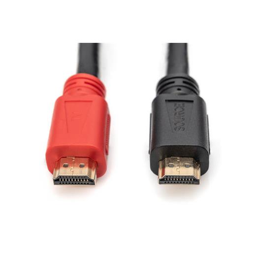 AK-330118-200-S Hdmi High Speed with Ethernet Bağlantı Kablosu (Hdmi 1.4), Hdmi Tip A Erkek - Hdmi Tip A Erkek, 20 metre, AWG24, 2x zırhlı, <b>amplifikatörlü</b>, Ultra HD 24p, altın kaplama, siyah renk 