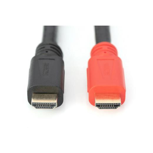 AK-330118-200-S Hdmi High Speed with Ethernet Bağlantı Kablosu (Hdmi 1.4), Hdmi Tip A Erkek - Hdmi Tip A Erkek, 20 metre, AWG24, 2x zırhlı, <b>amplifikatörlü</b>, Ultra HD 24p, altın kaplama, siyah renk 