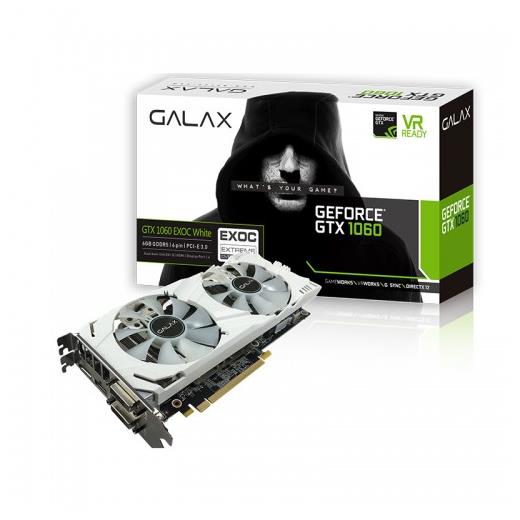 Galax Geforce Gtx 1060 Exoc White 6Gb 192-Bit Gddr5 - Hdmi 2.0B, Dp1.4, Dual Link-Dvi-D Ekran Kartı GLX-60NRH7DVM3VW