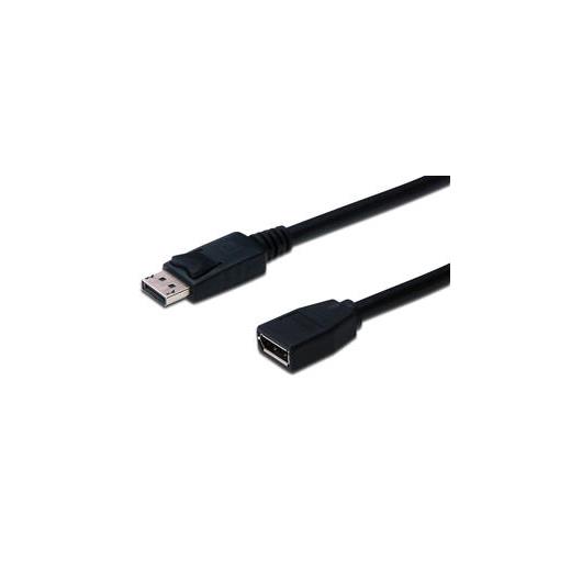 AK-340200-020-S DisplayPort Uzatma Kablosu, DP Erkek - DP Dişi, 2 metre, kilit mekanizmalı, AWG 28, 2x zırhlı, DP 1.2 uyumlu, siyah renk