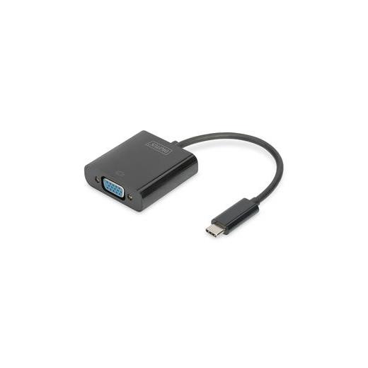 DA-70853 Digitus USB 3.1 (Gen. 1) (USB Tip C) <-> VGA Grafik Adaptörü<br>
Giriş: 1 x USB Tip C erkek (bilgisayar bağlantısı) <br>
Çıkış: 1 x VGA (HD15) dişi (Full HD)<br>
Plastik