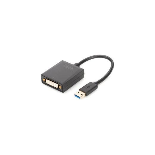 DA-70842 Digitus USB 3.0 <-> Dvi Çevirici Adaptör<br>Giriş: 1 x USB 3.0 USB-A erkek<br>Çıkış: 1 x Dvi dişi (Full HD, 1080p)<br>Plastik
