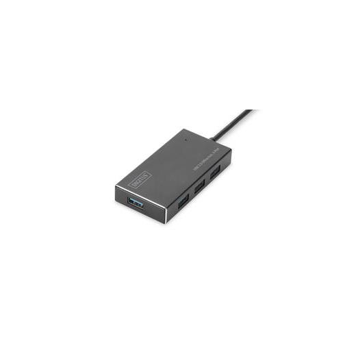 DA-70240-1 Digitus 4 Port USB 3.0 Hub, 5V/2A güç adaptörü dahil, alüminyum