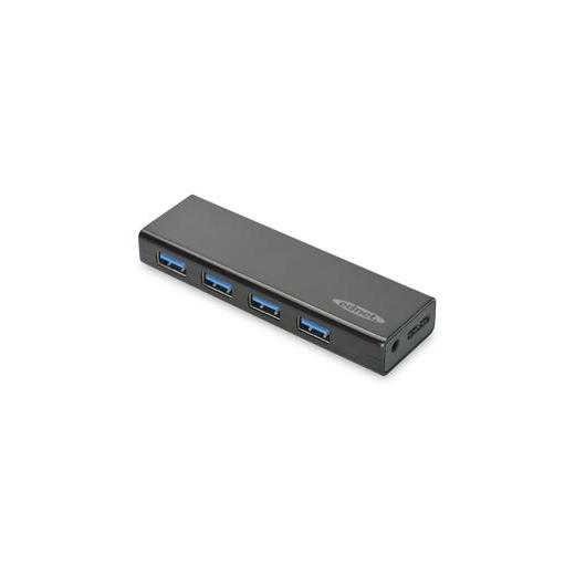 ED-85155 ednet 4 Port USB 3.0 Hub, siyah renk, güç adaptörlü, plastik
