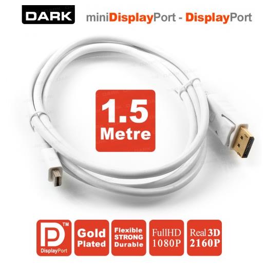 Dark 1.5 Metre Mini Displayport - Display Port Kablo
