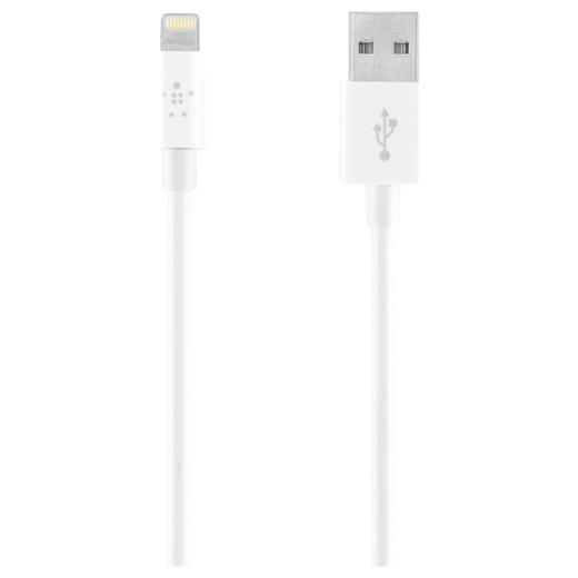 Belkin F8J023BT3M-WHT -  Lightning Şarj ve Senk. Kablosu Beyaz 3m