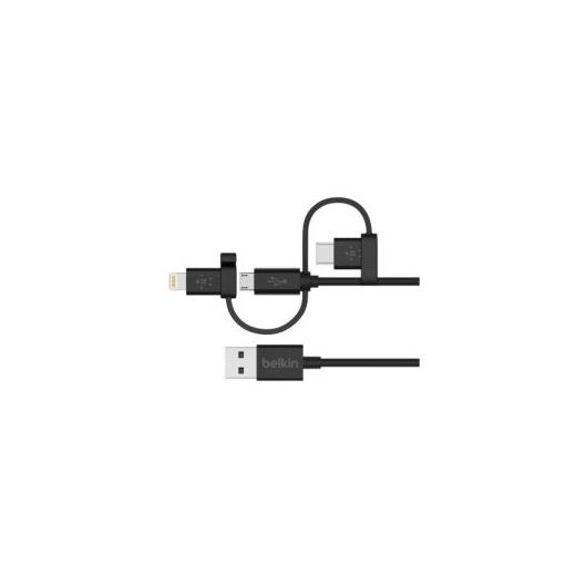 Belkin  F8J050BT04-BLK - Universal Kablo Micro-USB--USB-C--Lightning