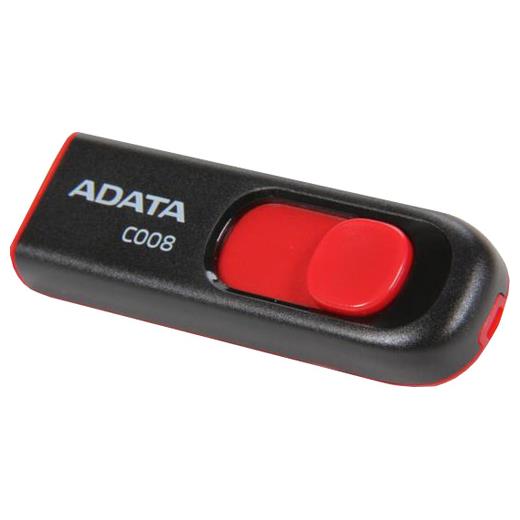 Adata 16GB AC008-16G-RKD Sürgülü Kırmızı-Siyah USB2.0 Bellek