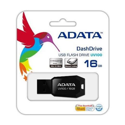 Adata AUV100-16G-RBK 16GB UV100 Siyah USB2.0 Bellek