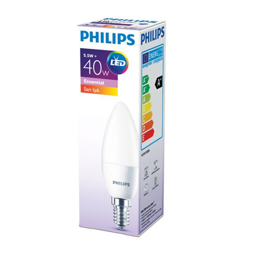 919933002141 - Philips Ess Ledcandle 40W B35 İnce Duy Sarı Işık 3Lü Ekopaket