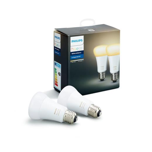 929001200163 - Philips Hue Beyaz Ambiyans Akıllı Ampul 2Li Ekopaket E27