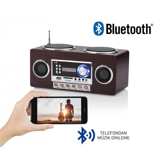 Goldmaster İdance Retromax Portable Bluetooth Hoparlör Ve Radyo