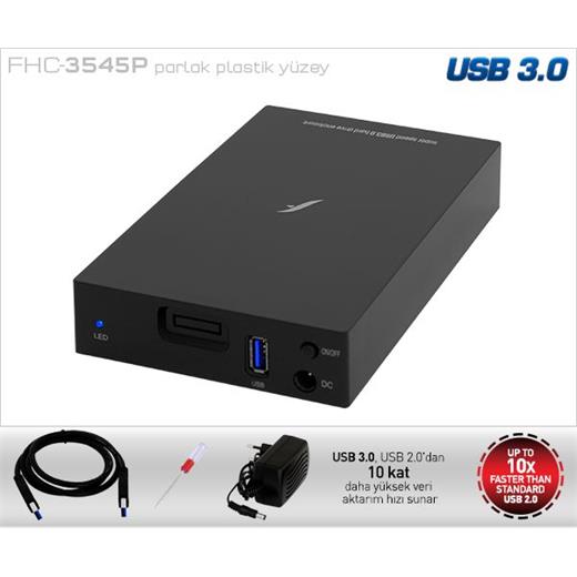 Frisby FHC-3545P 3.5¨ USB SATA 3.0 HDD KUTUSU SİYAH