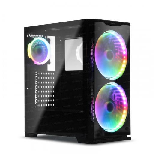 Dark Prestige 2X20Cm, 1X12Cm Rgb Led Fan, Usb 3.0 Temperli Cam Atx Oyuncu Kasası ( Yeni )