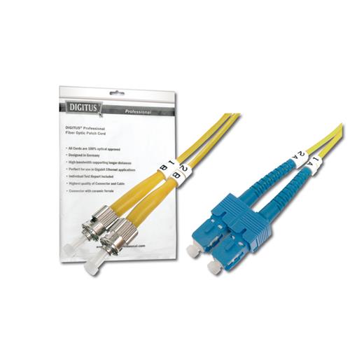 DK-2912-02 Digitus ST-SC Fiber Optik Patch Kablo, 2 metre, Singlemode, Duplex, 09/125 