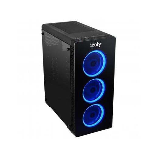 Izoly Glossy Blue 3Xled Gaming Atx Kasa Peak 460W