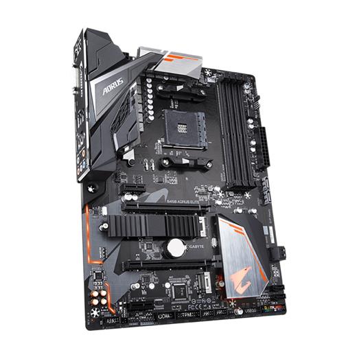 GIGABYTE B450 AORUS ELITE DDR4 SATA3 M2 PCIe NVME HDMI DVI PCIe 16X v3.0 AM4 ATX