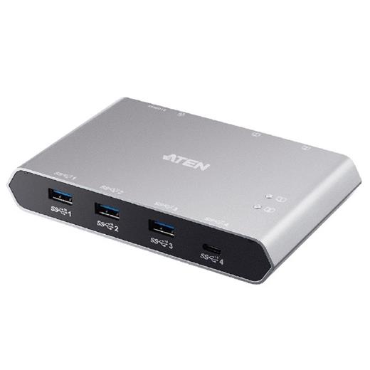 ATEN-US3342 2-Port USB-C Gen 2 Paylaşım Switch'i, Power Pass-through özellikli<br>
2-Port USB-C Gen 2 Sharing Switch with Power Pass-through