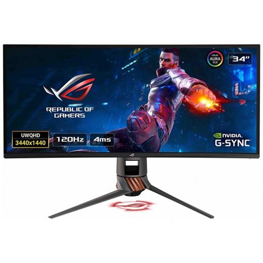 Asus 34 Rog Swıft Pg349Q Curved Led Monitör 4Ms 3440X1440,Hdmi,Dp,120Hz,G-Sync,Hoparlör,Vesa,Pivot