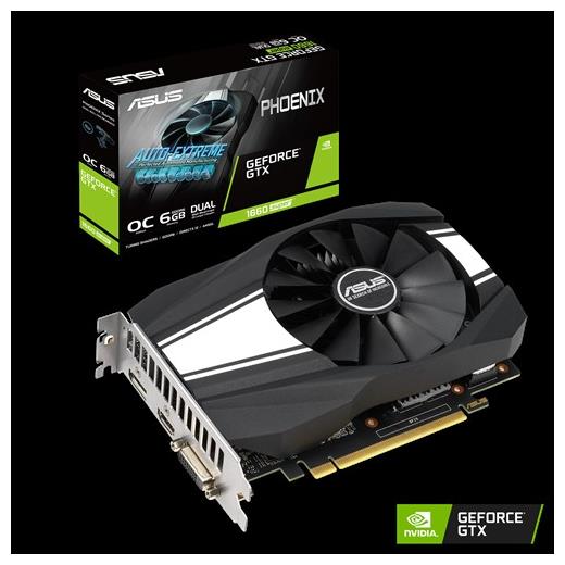 ASUS GTX1660 SUPER 6GB PH-GTX1660S-O6G GDDR6 192bit HDMI DVI DP PCIe 16X v3.0