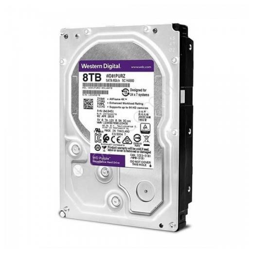 Wd Purple 8Tb 128Mb 7/24 Güvenlik Wd81Purx