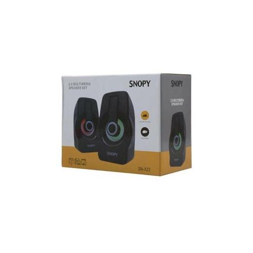 Snopy Sn-X23 Multımedya Rgb Işıklı 1+1 Usb 2,0 Kırmızı / Sıyah Speaker