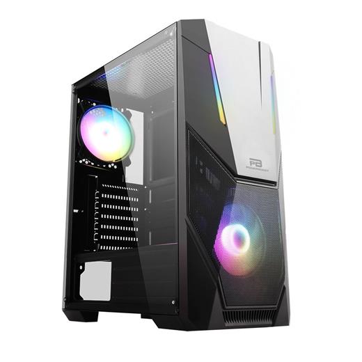 PowerBoost VK-P3303B USB 3.0 ATX, ARGB Fan ve Stirp siyah Kasa (PSU Yok) VK-P3303B