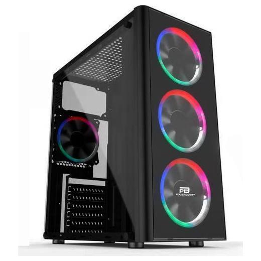 PowerBoost VK-G2080C USB 3.0 ATX, Acrylic, Single Ring Rainbow fan, siyah Kasa (PSU Yok) VK-G2080C