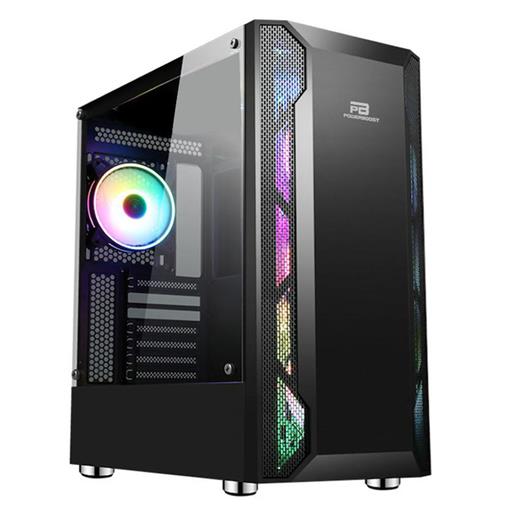 PowerBoost VK-G3701B 550w 80+ USB 3.0 ATX, ARGB Fan, Mesh+Stirp Siyah Kasa VK-G3701B